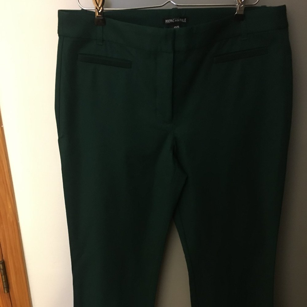 NWT J. Crew Factory Lexie Pants (Academic Green)